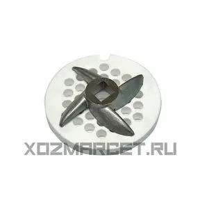 Самозатачивающийся набор для мясорубки Аксион (керамическая решетка+нож)
